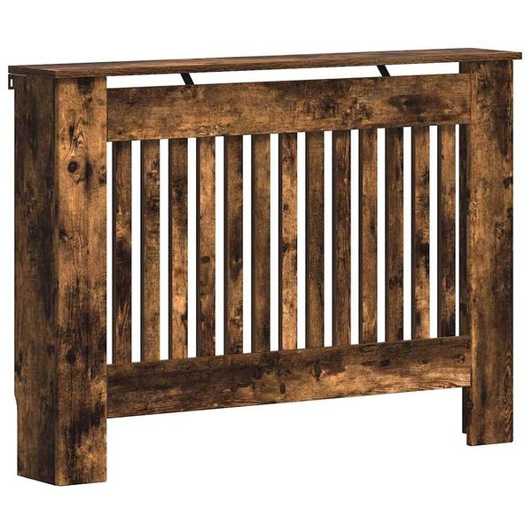 vidaXL Kryt radi&aacute;toru Kouřov&yacute; dub 112 x 19 x 81,5 cm kompozitn&iacute; dřevo