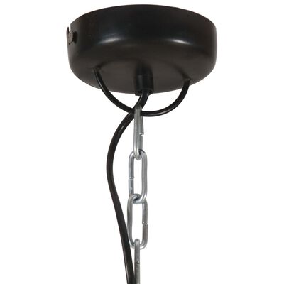 vidaXL Industriální závěsné světlo 25W černé kulaté mangovník 50cm E27