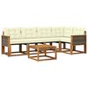 vidaXL Venkovn&iacute; pohovkov&aacute; souprava 6 pcs Přirozen&aacute; a Kr&eacute;mov&aacute;