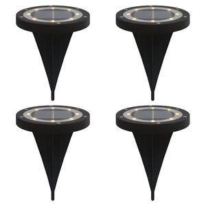 vidaXL Sol&aacute;rn&iacute; zemn&iacute; světla s hroty venkovn&iacute; 4 ks tepl&aacute; b&iacute;l&aacute;
