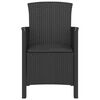 vidaXL Zahradn&iacute; židle s podu&scaron;kou PP ratan grafitov&aacute;