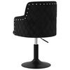 vidaXL Otočn&aacute; j&iacute;deln&iacute; židle čern&aacute; samet