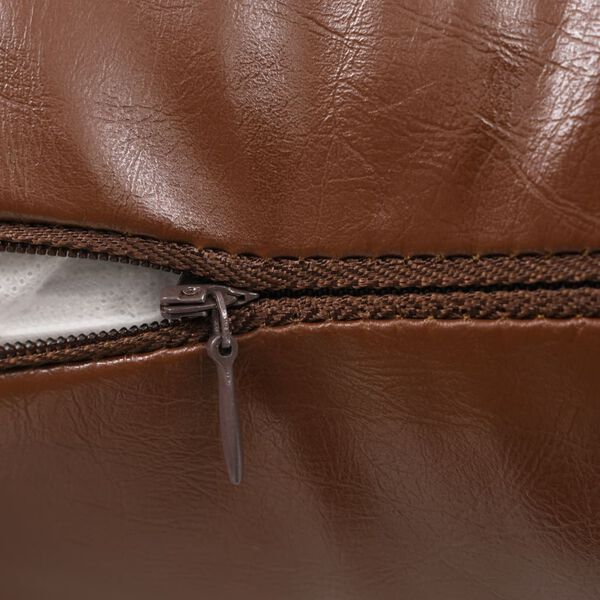 vidaXL Sada polštářů 2 ks PU, 60 x 60 cm, hnědé