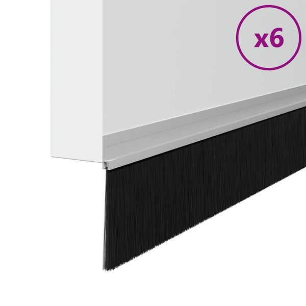 vidaXL Samolepic&iacute; &scaron;těrbiny na dveře 6 pcs Stř&iacute;brn&aacute; 100 cm