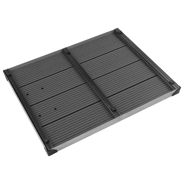 vidaXL Zahradn&iacute; sprchov&aacute; vanička WPC nerezov&aacute; ocel 80 x 62 cm &scaron;ed&aacute;