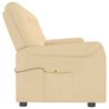 vidaXL 4místné masážní polohovací křeslo s držákem nápojů krémové
