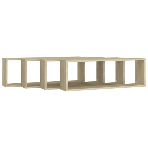 vidaXL N&aacute;stěnn&eacute; obd&eacute;ln&iacute;kov&eacute; police 2 ks dub sonoma 80 x 15 x 26,5 cm