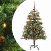 vidaXL Uměl&yacute; v&aacute;nočn&iacute; stromeček Zelen&aacute; 150 cm PVC a kov