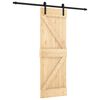 vidaXL Posuvn&eacute; dveře Přirozen&aacute; a čern&aacute; 70 x 210 cm