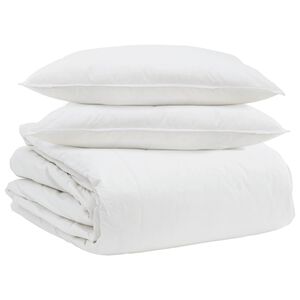 vidaXL Sada přikr&yacute;vek s pol&scaron;t&aacute;řem 3 pcs B&iacute;l&aacute; Peř&iacute;