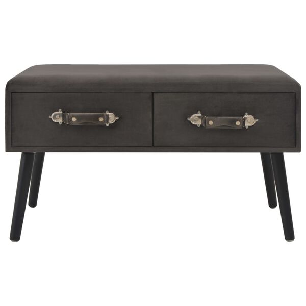 vidaXL Lavice se z&aacute;suvkami 80 cm &scaron;ed&aacute; samet