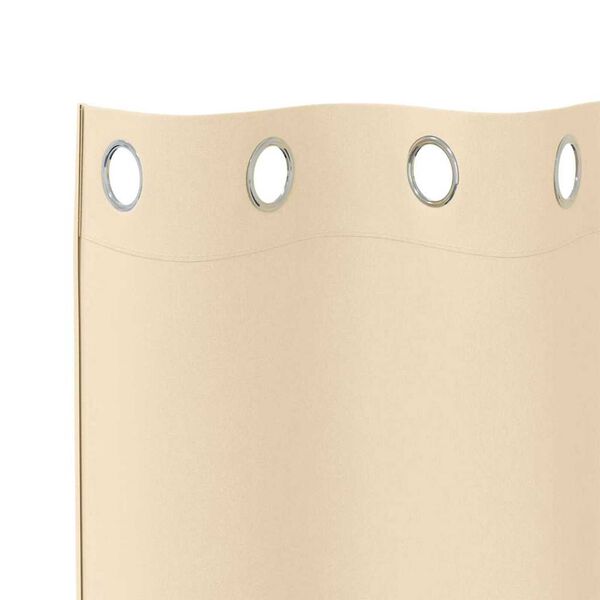 vidaXL Z&aacute;věsy na zatemněn&iacute; s kroužky 2 pcs Kr&eacute;mov&aacute; 140 x 140 cm