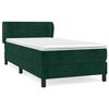 vidaXL Box spring postel s matrac&iacute; tmavě zelen&aacute; 90x190 cm samet