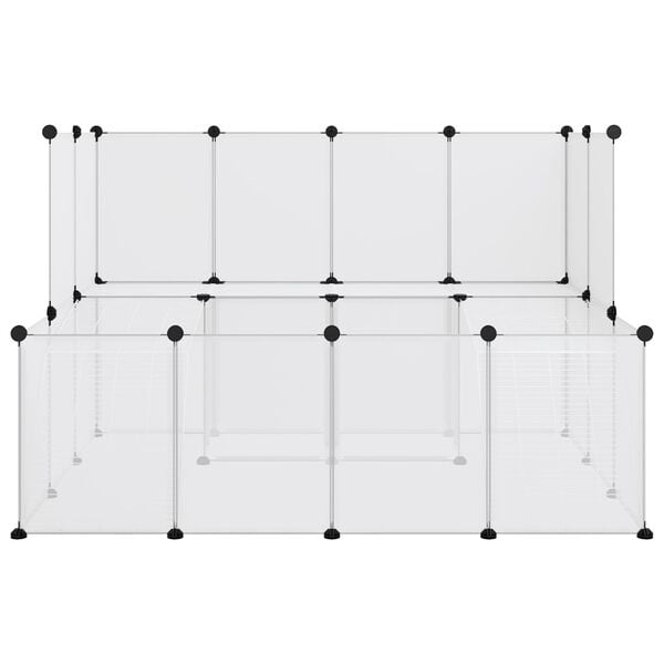 vidaXL Klec pro malá zvířata průhledná 143 x 107 x 93 cm PP a ocel