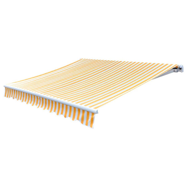 vidaXL Plachta na markýzu oranžovo-bílá 350 x 250 cm plátěná