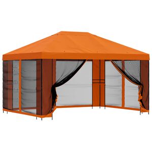 vidaXL Zahradn&iacute; alt&aacute;n se stěnami 4 &times; 3 m Oranžov&aacute; Polyester a ocel