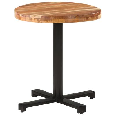 vidaXL Balkonový stolek kulatý Ø 70 x 75 cm masivní akáciové dřevo