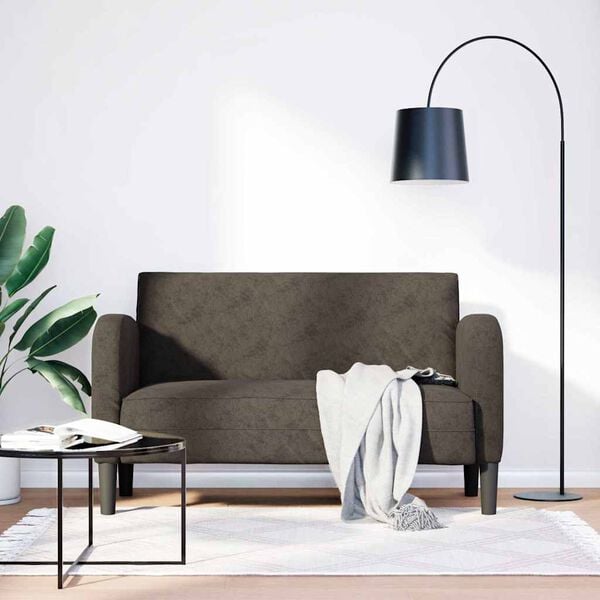 vidaXL Loveseat Sofa tmavě &scaron;ed&aacute; 110 cm uměl&aacute; kůže