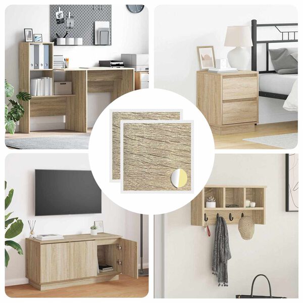 vidaXL Lepic&iacute; kryt &scaron;roubu 2 pcs Sonoma dub &Oslash; 20 x 0,5 mm