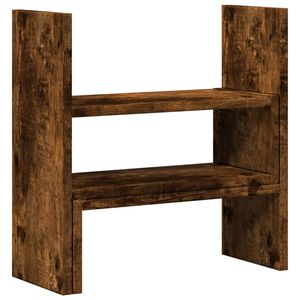 vidaXL Stoln&iacute; organiz&eacute;r nastaviteln&yacute; kouřov&yacute; dub 40x17x41 cm kompozit