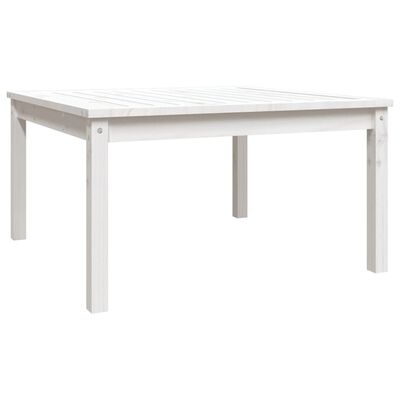 vidaXL Zahradní stůl bílý 82,5 x 82,5 x 45 cm masivní borové dřevo
