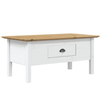 vidaXL Konferenční stolek BODO bílý a hnědý 100 x 55 x 45 cm borovice