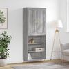 vidaXL Skř&iacute;ň highboard &scaron;ed&aacute; sonoma 69,5 x 34 x 180 cm kompozitn&iacute; dřevo
