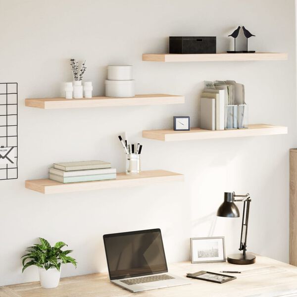 vidaXL Plovouc&iacute; police 4 ks 80 x 23,5 x 4 cm kompozitn&iacute; dřevo