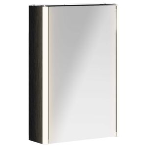 vidaXL Koupelnov&aacute; zrcadlov&aacute; skř&iacute;ň Čern&yacute; dub 33 x 11,5 x 50 cm