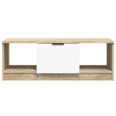 vidaXL Konferenční stolek bílý dub sonoma 102x50x36cm kompozitní dřevo