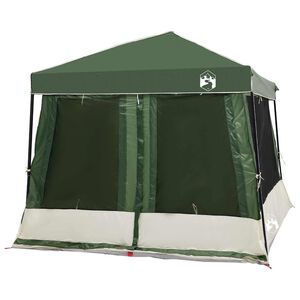 vidaXL Sada Camping Stanů se střechou 2 pcs Zelen&aacute; Taffeta a Tkanina