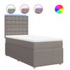 vidaXL Box spring postel s matrac&iacute; taupe 100 x 200 cm textil