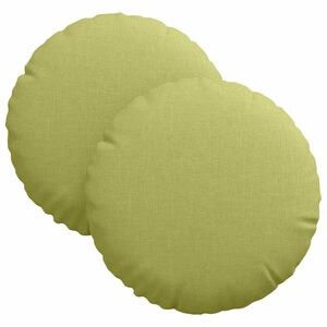 vidaXL Pol&scaron;t&aacute;ře na sedadla 2 ks textil Světl&aacute; zelen&aacute; &Oslash;30 x 13 cm