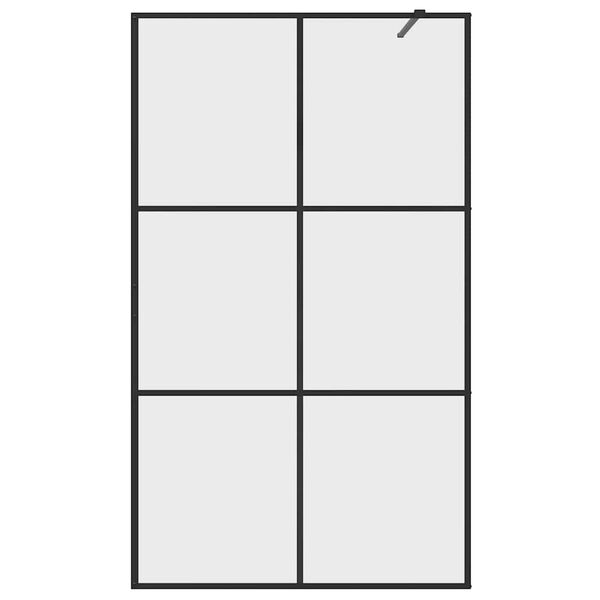 vidaXL Z&aacute;stěna do průchoz&iacute; sprchy čir&eacute; ESG sklo 115 x 195 cm čern&aacute;