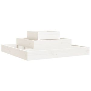 vidaXL Truhl&iacute;k b&iacute;l&yacute; 80 x 80 x 27 cm masivn&iacute; borov&eacute; dřevo