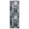 vidaXL Běhoun BCF &scaron;ed&yacute; s kostkovan&yacute;m vzorem 100 x 300 cm