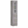 vidaXL Skř&iacute;ň highboard &scaron;ed&aacute; sonoma 34,5 x 34 x 180 cm kompozitn&iacute; dřevo