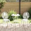 vidaXL Zahradn&iacute; bistro set 3 pcs B&iacute;l&aacute; Hlin&iacute;k