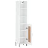 vidaXL Skř&iacute;ň highboard b&iacute;l&aacute; 34,5 x 34 x 180 cm kompozitn&iacute; dřevo