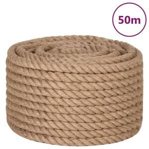 vidaXL Lano 100% juta 20 mm 50 m