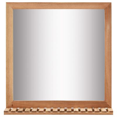 vidaXL Koupelnové zrcadlo 60 x 12 x 62 cm masivní ořechové dřevo