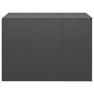 vidaXL Zahradní úložný box PE ratan 145 x 100 x 103 cm černý