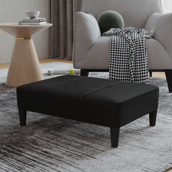 vidaXL Podnožka čern&aacute; 78 x 56 x 32 cm uměl&aacute; kůže