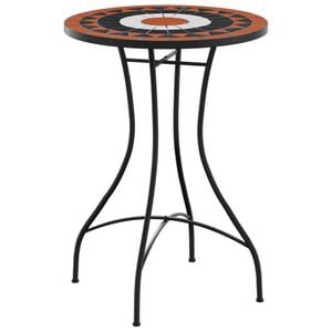 vidaXL Mozaikov&yacute; bistro stolek terakotov&yacute; a b&iacute;l&yacute; &Oslash; 50 x 70 cm keramika