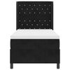 vidaXL LED box spring postel s matrac&iacute; s čelo Čern&aacute; 90 x 200 cm samet