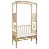 vidaXL Zahradn&iacute; oblouk s lavičkou Př&iacute;rodn&iacute; 115 x 50 x 205 cm Bambus