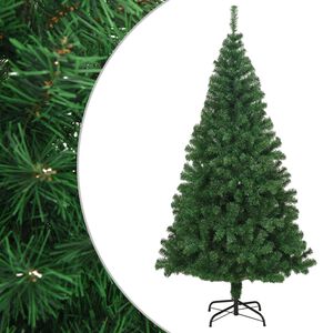 vidaXL Uměl&yacute; v&aacute;nočn&iacute; stromek s hust&yacute;mi větvemi zelen&yacute; 210 cm PVC