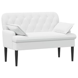 vidaXL Pohovka s knofl&iacute;kov&yacute;m pro&scaron;&iacute;v&aacute;n&iacute;m B&iacute;l&aacute; 111 x 68 x 80 cm Textil