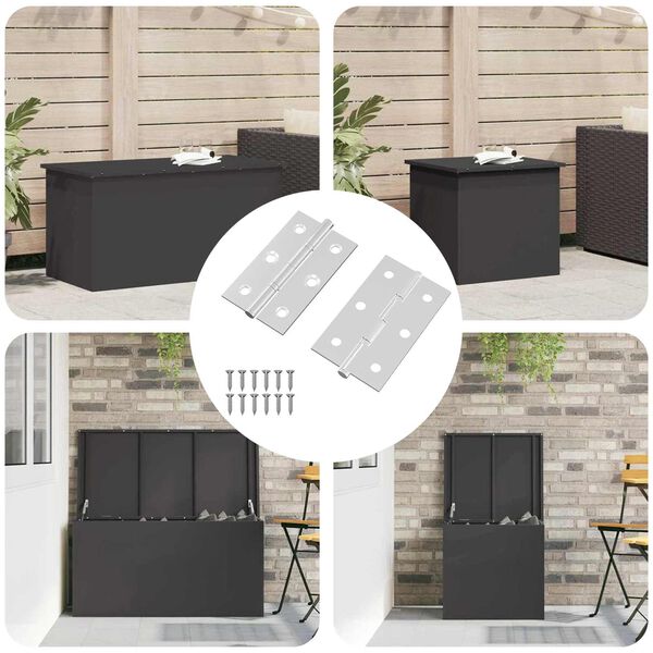 vidaXL Z&aacute;věs Jednobarevn&yacute; 2 pcs Stř&iacute;brn&aacute; 58 x 35 x 1 mm Ocel