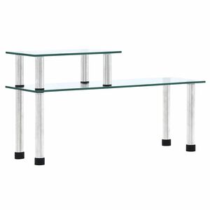 vidaXL Kuchyňsk&aacute; police průhledn&aacute; 45 x 16 x 26 cm tvrzen&eacute; sklo